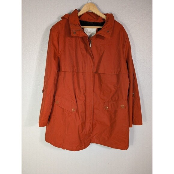 Weatherproof Plus Sz 2XL Jacket Lined Faux Fur Hooded NWOT Rusty Orange N90 - Picture 1 of 7
